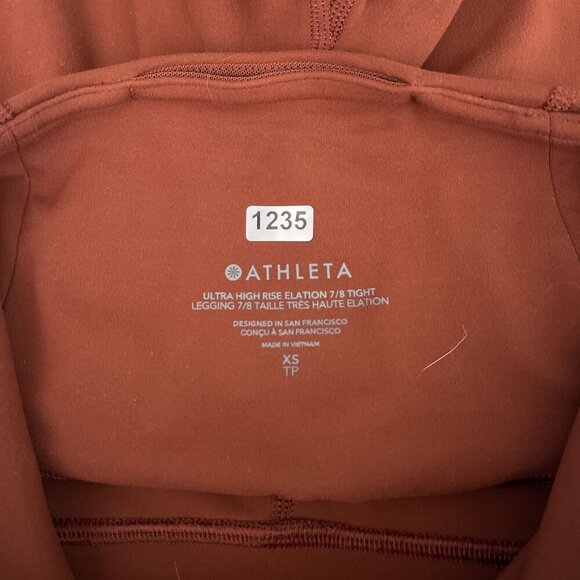 Athleta Ultra High Rise Elation 7/8 Tight Legging Activewear Mahogany‎ Womens XS - Picture 6 of 10